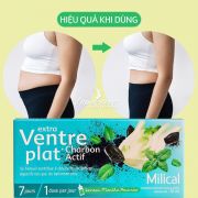 Nước uống đào thải mỡ Milical Ventre Plat Charbon Actif 7 ống