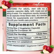 Viên giấm táo hữu cơ Apple Cider Vinegar 1200mg giảm cân