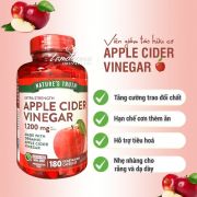Viên giấm táo hữu cơ Apple Cider Vinegar 1200mg giảm cân