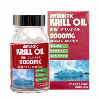 Dầu nhuyễn thể Krill Oil Antarctic 2000mg của Nhật Bản 60 viên