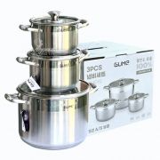 Bộ 3 nồi inox Gume GMP19 của Hàn Quốc đa năng tiện dụng