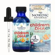 Dầu cá Childrens DHA Xtra Nordic Naturals 60ml của Mỹ