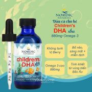 Dầu cá Childrens DHA Xtra Nordic Naturals 60ml của Mỹ