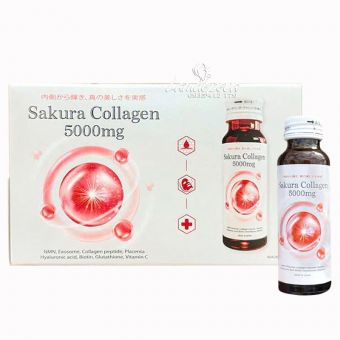 Nước uống Sakura Collagen 5000mg của Nhật Bản 10 chai