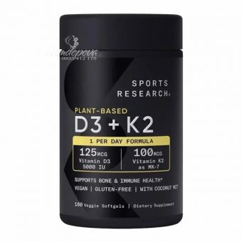 Viên uống Sports Research D3 + K2 160 viên thuần chay