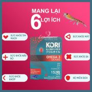 Dầu nhuyễn thể Kori Krill Oil Omega 3 hộp 152 viên Nhật Bản