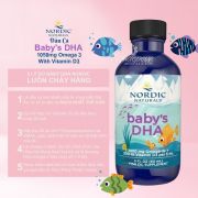 DHA cho bé Baby’s DHA Nordic Naturals With Vitamin D3 60ml