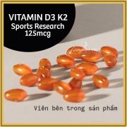 Viên uống Sports Research D3 + K2 160 viên thuần chay