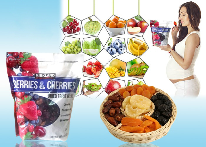Trái cây sấy khô KirkLand Berries & Cherries Dried Fruit Blend 567g của Mỹ