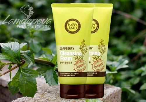 Sữa rửa mặt Happy Bath Natural Soapberry Cleansing Foam Hàn Quốc2