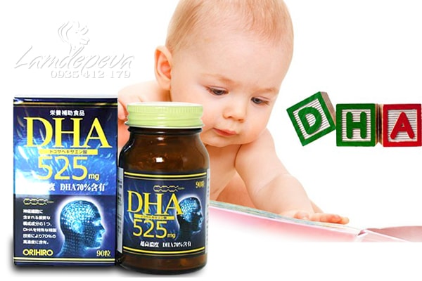Thuốc bổ não Orihiro Vitamin DHA 525 DHA 525mg của Nhật 90 viên1